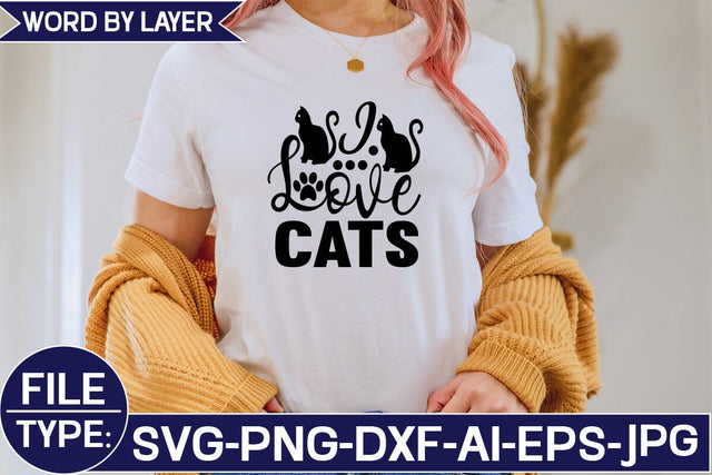 I Love Cats SVG Cut File SVG Studio Innate 