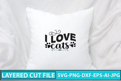 I Love Cats SVG Cut File SVG Syaman 