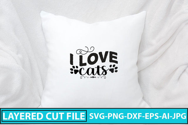 I Love Cats SVG Cut File SVG Syaman 