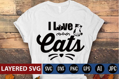 i love cats Svg SVG Blessedprint 