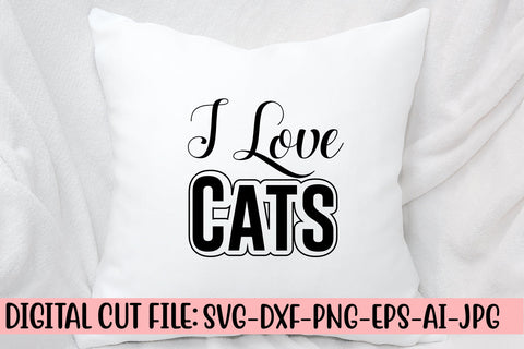 I Love Cats SVG Syaman 