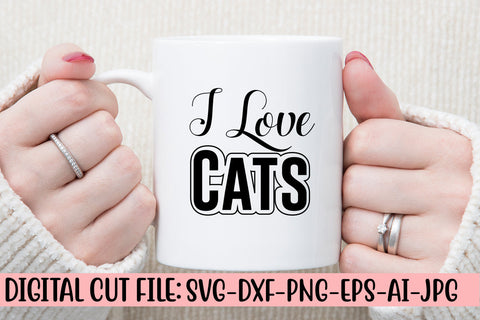 I Love Cats SVG Syaman 