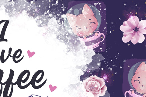 I Love Coffee And Cats Tumbler Wrap PNG, Cute Cat And Coffee design tumbler, Cat In Cup, Skinny 20 oz Seamless Sublimation Design, Digital Downloads Sublimation Syre Digital Creations 