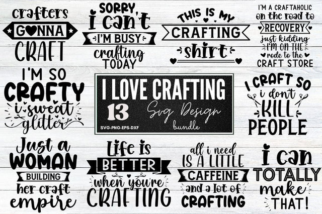 I Love Crafting SVG Bundle SVG DESIGNISTIC 