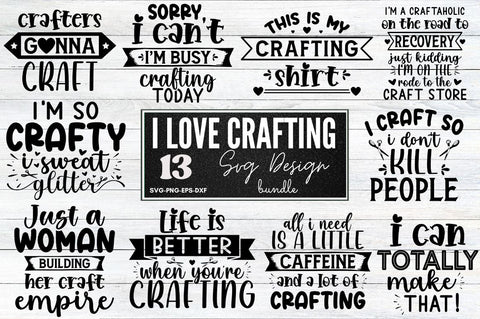 I Love Crafting SVG Bundle SVG DESIGNISTIC 