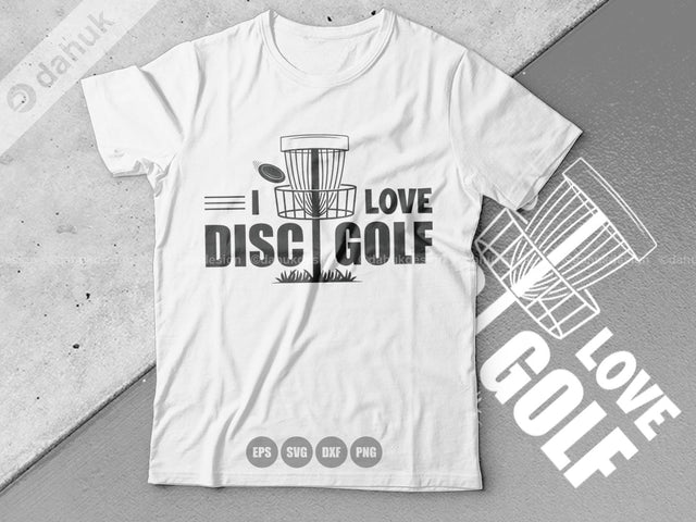I Love Disc Golf svg, Disc Golf SVG, Disc Golf Buddy, Cut file for silhouette, clipart cricut design space, vinyl cut files SVG dahukdesign 