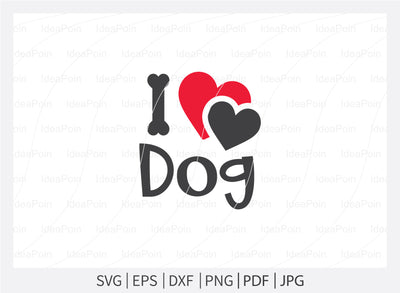 I love Dog svg, Dog Bandana svg, Valentine's Day Dog Bandana svg, Valentine's Day svg, Dog valentine svg, Dog Life svg, dog valentine quotes, Dog SVG Dinvect 