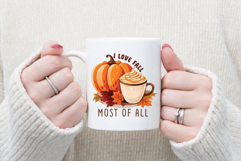 I Love Fall Most of All PNG Sublimation Design Sublimation CraftLabSVG 