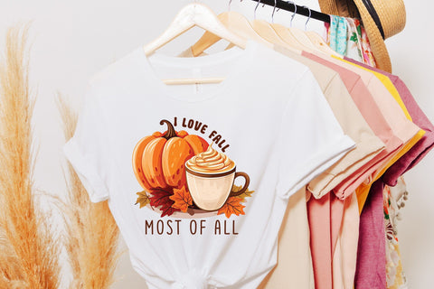 I Love Fall Most of All PNG Sublimation Design Sublimation CraftLabSVG 