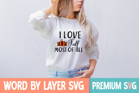 I Love Fall Most of All SVG CUT FILE SVG Blessedprint 