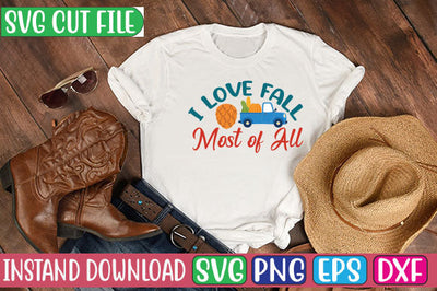 I Love Fall Most of All SVG Cut File SVGs, Quotes and Sayings, Food & Drink, Holiday,On Sale, SVG Studio Innate 