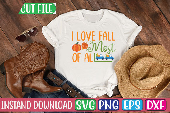 I Love Fall Most of All SVG Cut File SVGs, Quotes and Sayings, Food & Drink, Holiday,On Sale, SVG Studio Innate 
