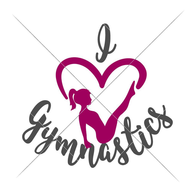 I love Gymnastics SVG Chameleon Cuttables 