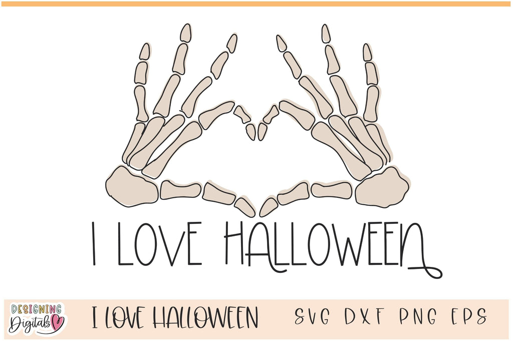 I Love Halloween, Skeleton SVG Halloween Sticker, Sarcastic SVG ...