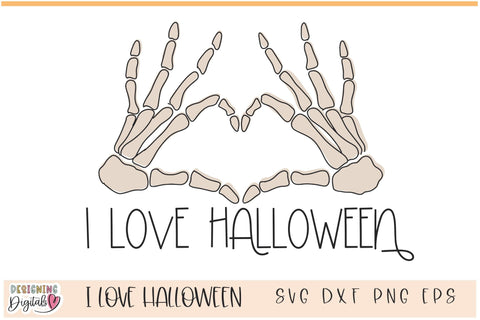 I Love Halloween, Skeleton SVG Halloween Sticker, Sarcastic SVG ...