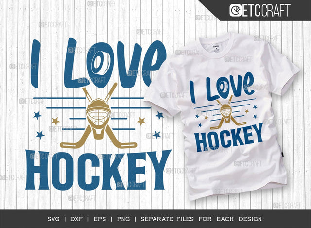I Love Hockey SVG Cut File | Sports Svg | Ice Hockey Svg | Hockey Svg | Hockey Lover Svg | Hockey Puck Svg | Hockey Quote Design SVG ETC Craft 