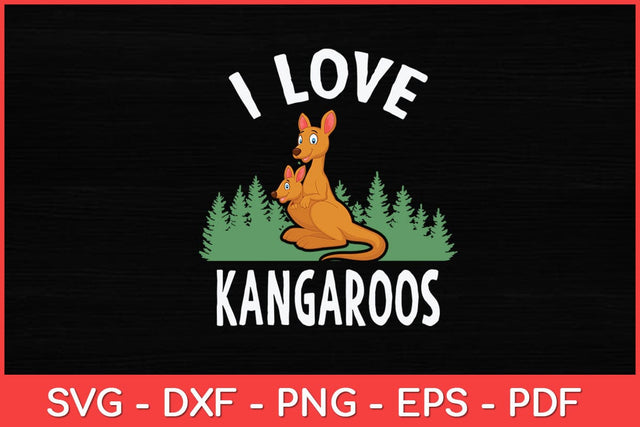 I Love Kangaroo Pride Animal Svg Cut File | Kangaroo Svg SVG artprintfile 
