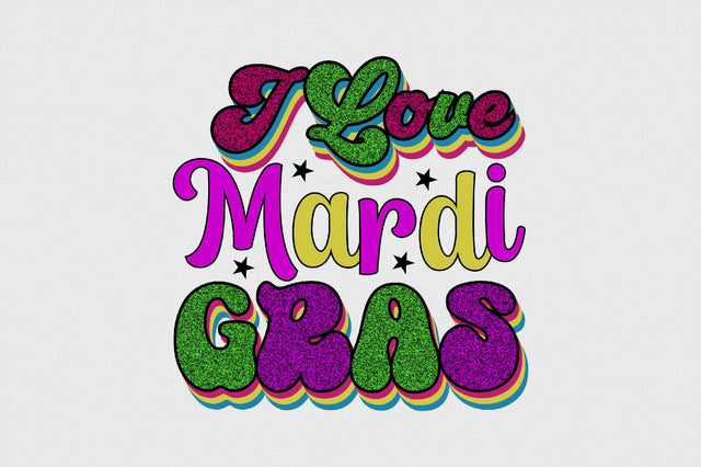 I Love Mardi Gras Sublimation SVGArt 