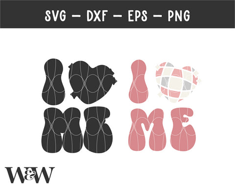 I Love Me SVG | Valentine Disco Cut File SVG Wood And Walt 