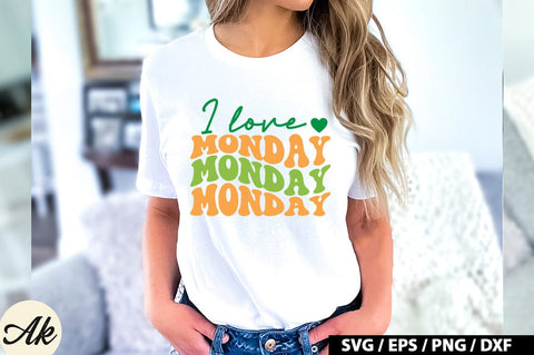 I love monday Retro SVG Design SVG akazaddesign 