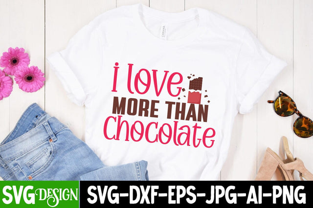 i love More Than Chocolate SVG Cut File, i love More Than Chocolate SVG Design , Chocolate SVG Cut File, Chocolate Sublimation Design SVG BlackCatsMedia 