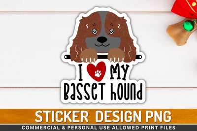 I love my basset hound Sublimation PNG Sublimation Regulrcrative 