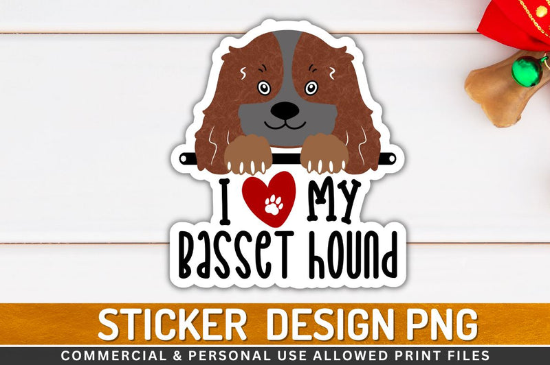 I love my basset hound Sublimation PNG Sublimation Regulrcrative 