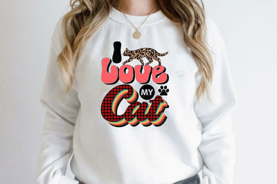 I Love My Cat Sublimation SVGArt 