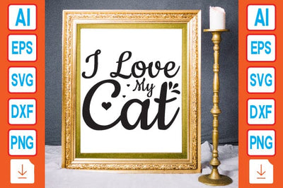 I Love My Cat SVG Craftlabsvg24 