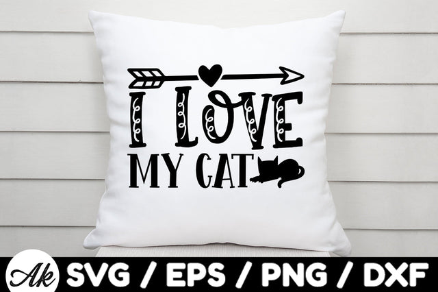 I love my cat svg SVG akazaddesign 