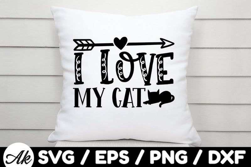 I love my cat svg SVG akazaddesign 