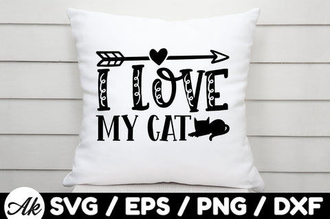 I love my cat svg SVG akazaddesign 