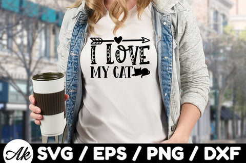 I love my cat svg SVG akazaddesign 