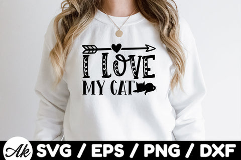I love my cat svg SVG akazaddesign 