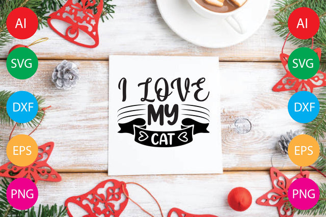 I Love My Cat SVG SVG CraftlabSvg29 