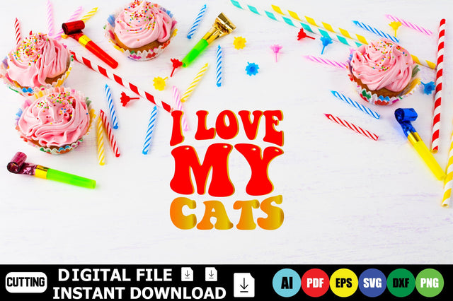 I Love My Cats SVG Shahin alam 
