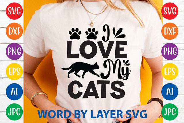 I Love My Catsv, Cat SVG Design SVG Rafiqul20606 