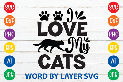 I Love My Catsv, Cat SVG Design SVG Rafiqul20606 