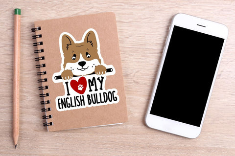 I Love My Dog Breed Stickers Png Bundle Sublimation Regulrcrative 