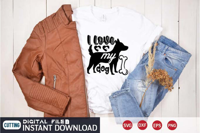 i love my dog SVG designer krishna 