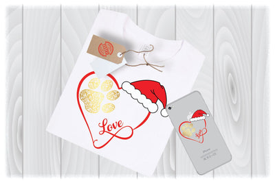 I Love My Dog SVG Files for Cricut Designs | Christmas SVG Files | Paw Print SVG Files SVG My Sew Cute Boutique 
