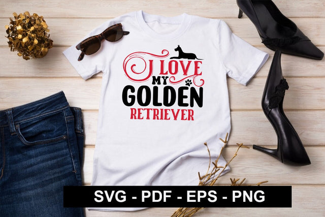 I love my Golden Retriever SVG SVG CraftingStudio 