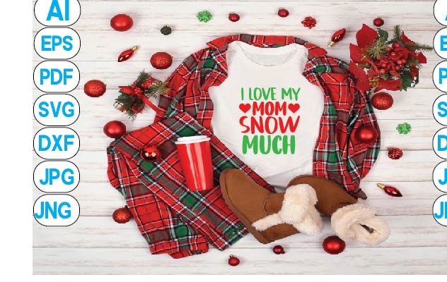 I Love My Mom Snow Much SVG Craftlabsvg24 