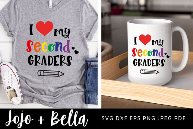 I Love My Second Graders Svg, Back to School Svg, School Svg, Teacher Svg, 2nd Grade Svg, Svg, Kids Svg, Svg Designs For Cricut, Cricut Svg SVG Jojo&Bella 