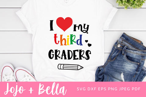 I Love My Third Graders Svg, Back to School Svg, School Svg, Teacher Svg, 3rd Grade Svg, Svg, Kids Svg, Svg Designs For Cricut, Cricut Svg SVG Jojo&Bella 