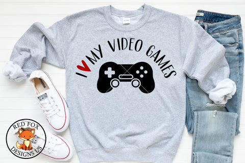 I love my video games SVG DXF PNG Cut File, Valentine's Day SVG RedFoxDesignsUS 