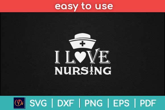 I Love Nursing Svg Design SVG artprintfile 