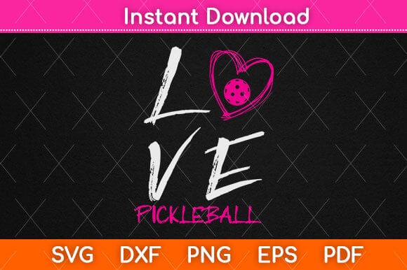 I Love Pickleball Funny Pickle Svg Design SVG artprintfile 