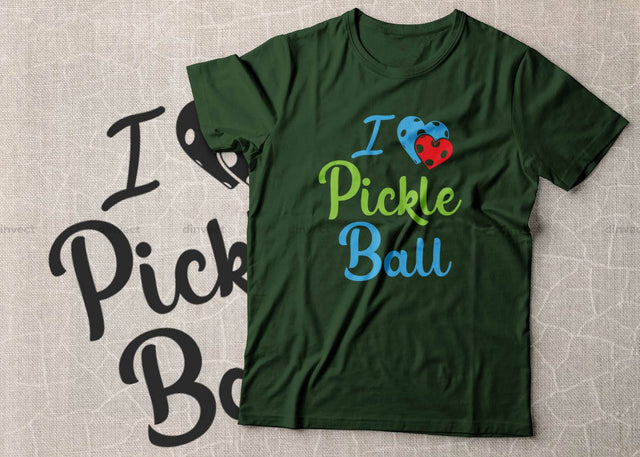 I love pickleball, Pickleball Designs, Pickleball T-shirt vector, Typography T-shirt Design Typography T-shirt Design Cut File for Crafters SVG Dinvect 