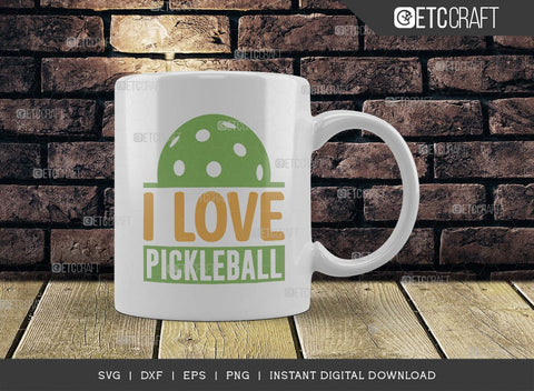 I Love Pickleball SVG Cut File, Pickleball Svg, Sports Svg, Pickleball Game Svg, Pickleball Tshirt Design, Pickleball Quotes, TG 00996 SVG ETC Craft 